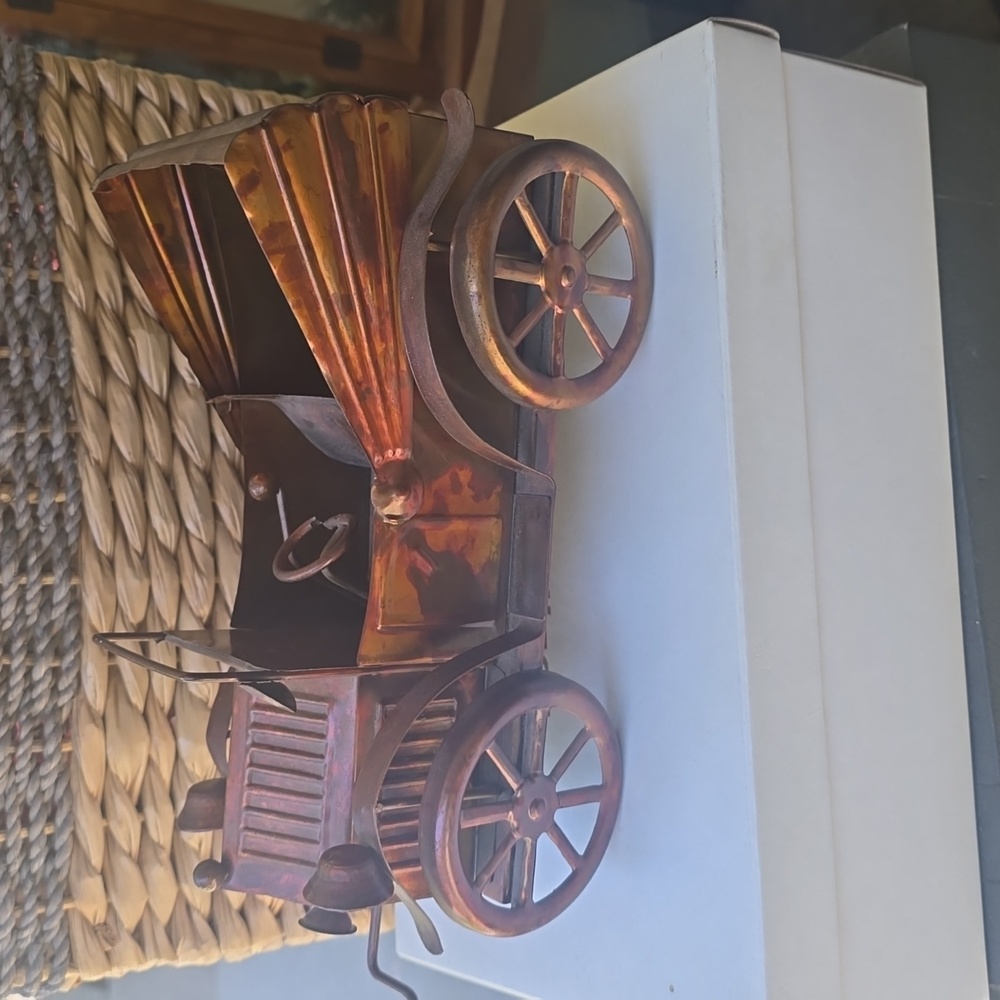 Copper metal sheet car